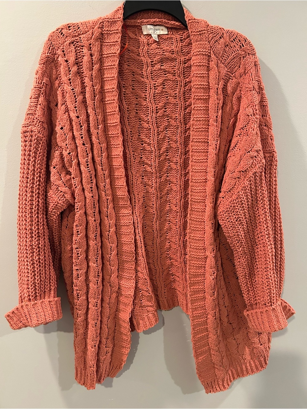 Umgee Open Knit Draped Cardigan